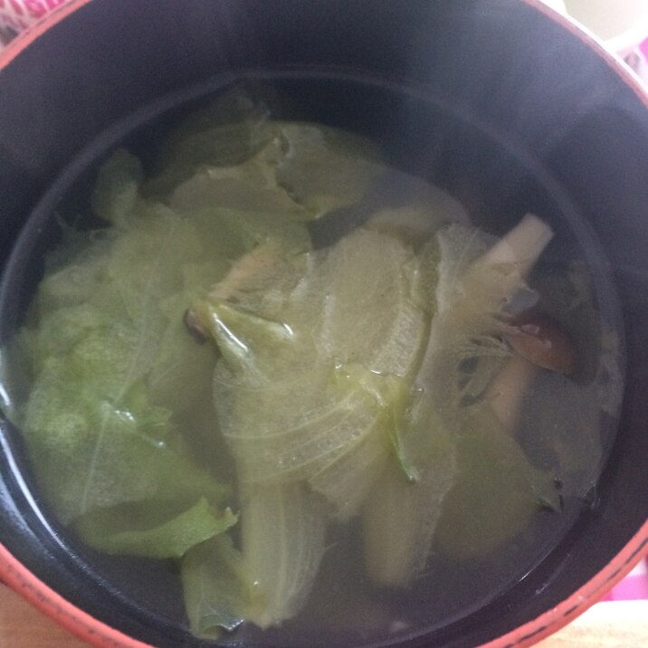 スープジャーレシピ レタスとしめじのコンソメスープ レシピ 作り方 By ずぼらった 楽天レシピ